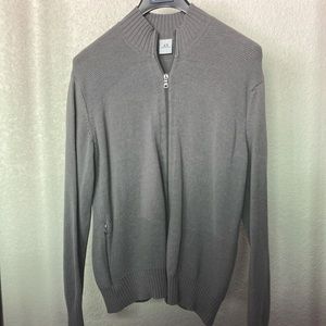 Armani Exchange gray zip up sweater